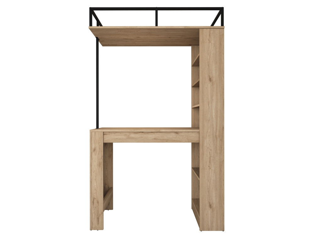 Table de repas avec étagères en bois "Jacob" - 120 x 56 x 199 cm - Marron