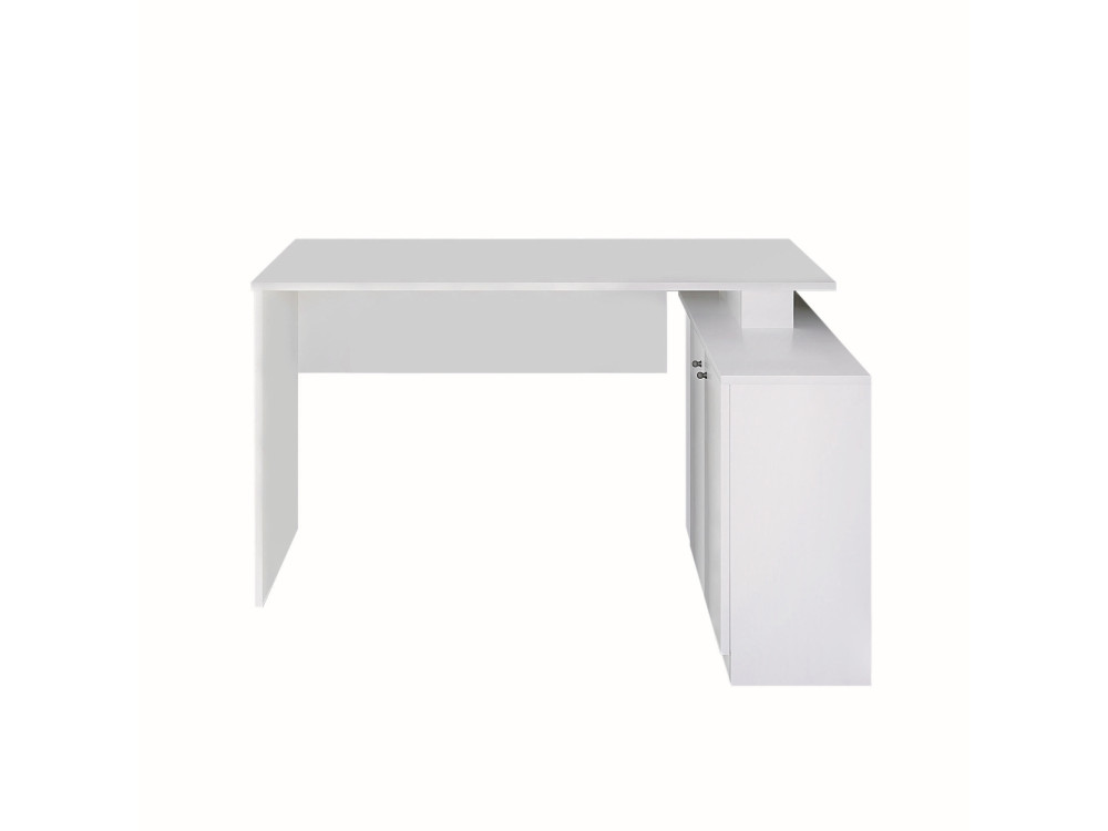 Bureau en bois "Basak" - 130 x 60 x 74 cm - Blanc