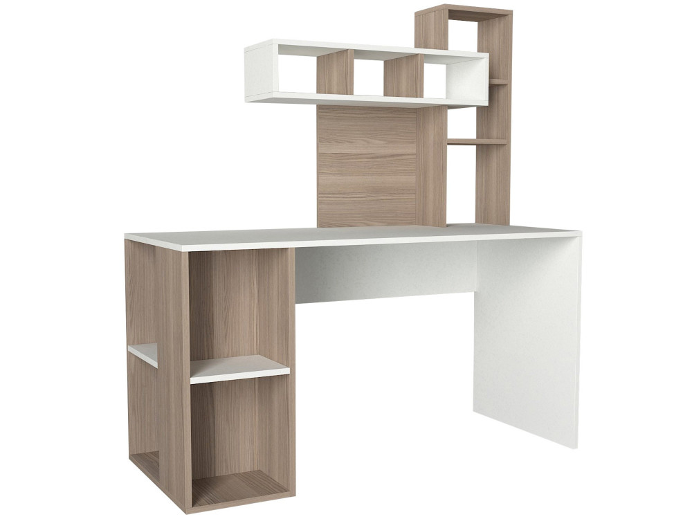 Bureau en bois "Coral" - 140 x 60 x 153 cm - Cordoue blanche