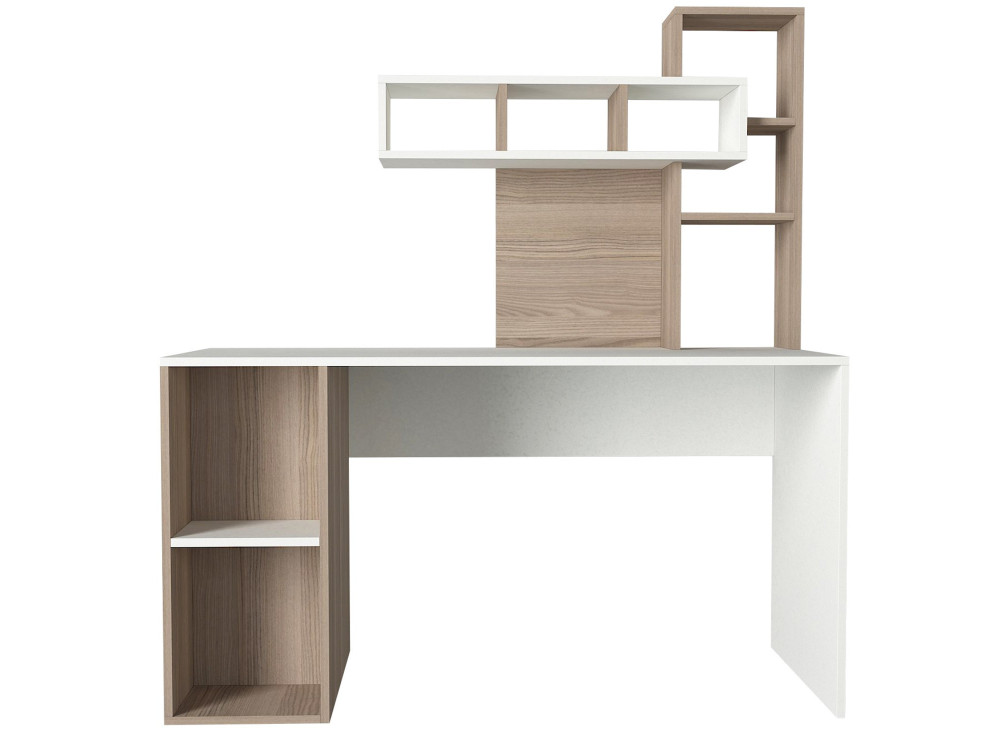 Bureau en bois "Coral" - 140 x 60 x 153 cm - Cordoue blanche