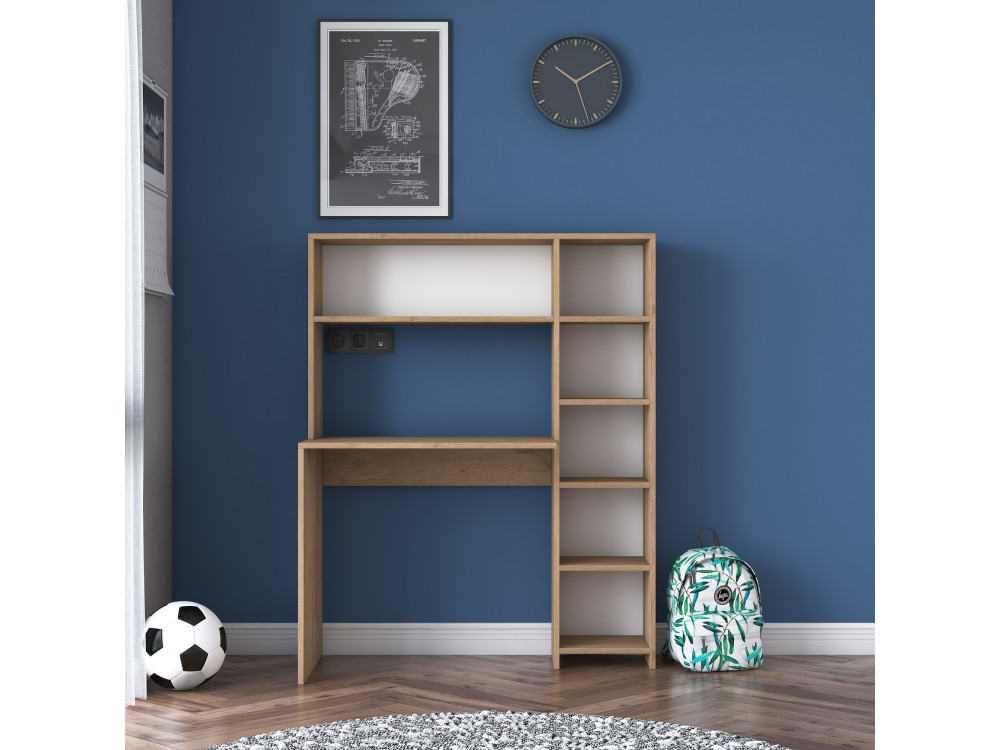 bureau en bois "Haham" 113 x 40 x 142 cm - Chêne