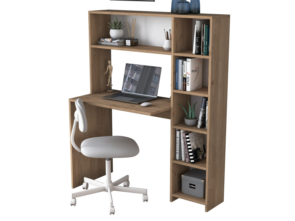 bureau en bois "Haham" 113 x 40 x 142 cm - Chêne