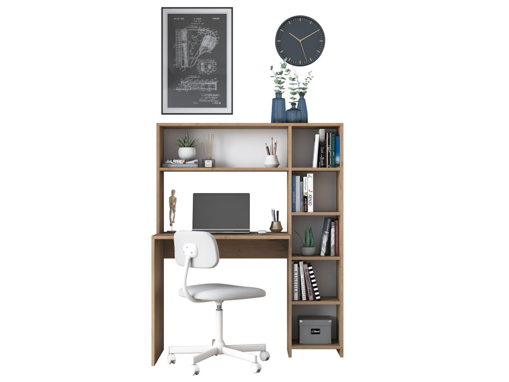 bureau en bois "Haham" 113 x 40 x 142 cm - Chêne