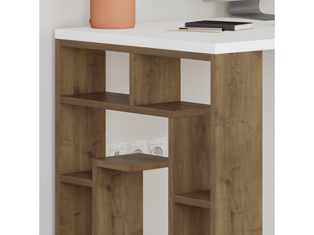 bureau en bois "Maze" 140 x 60 x 75 cm - Blanc