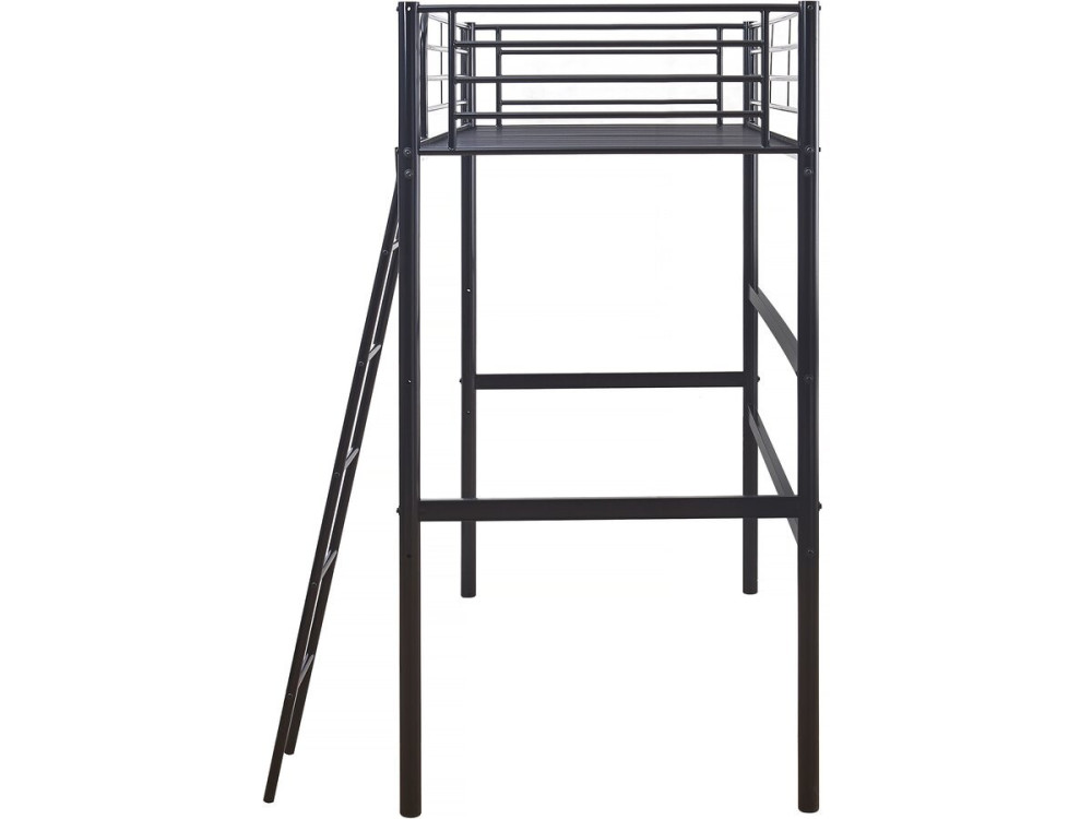 Lit mezzanine en métal "Alora" - 90 x 190 cm - Noir