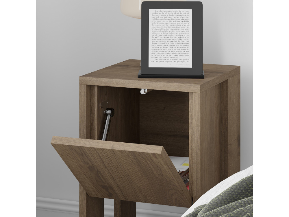 Table de chevet en bois "Ema" 30 x 30 x 55 cm - Hitit