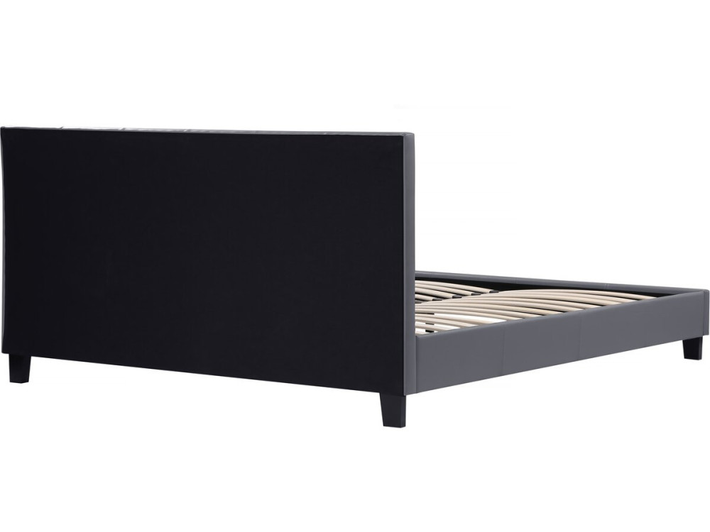 Lit double en pvc "Julia" - 140 x 190 cm - Gris