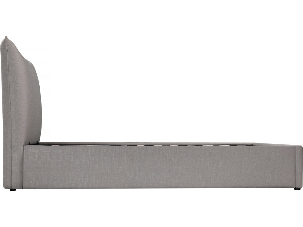 Lit coffre double "Megeve" 140 x 200 cm - Gris