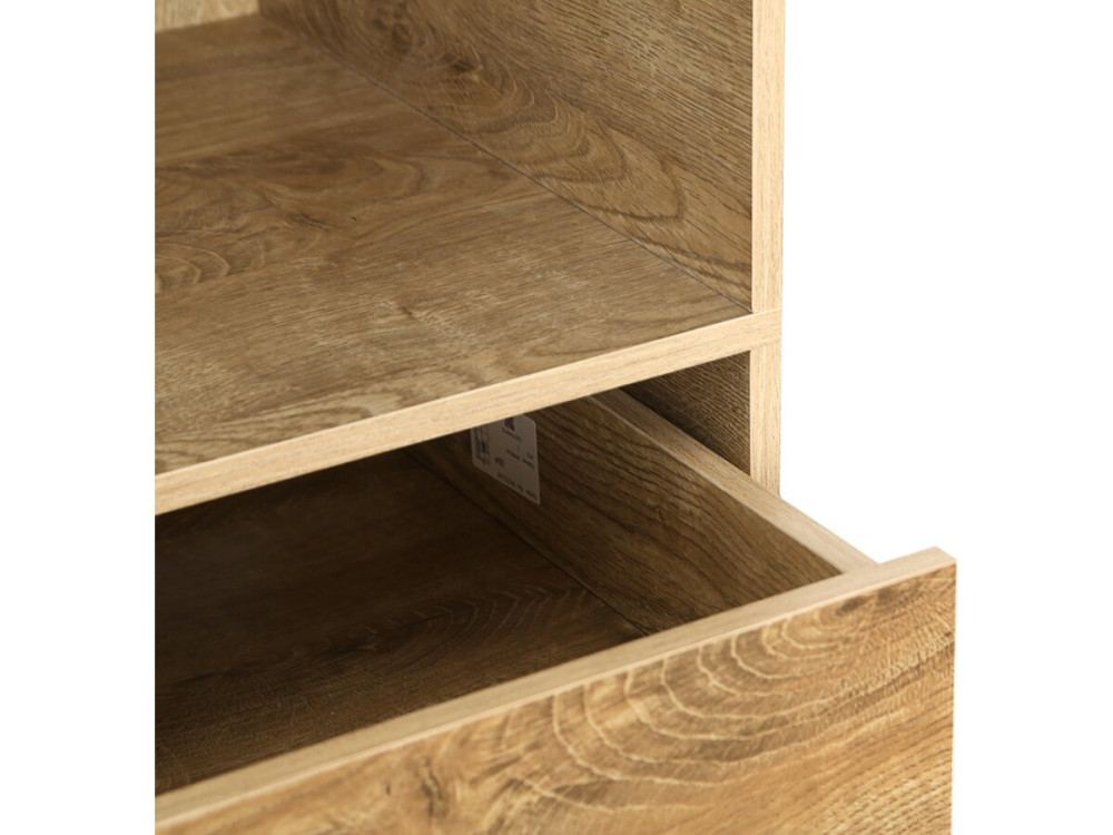 Armoire avec 5 tiroirs et 2 étagères "Opéra" - 60 x 45 x 180 cm - Beige