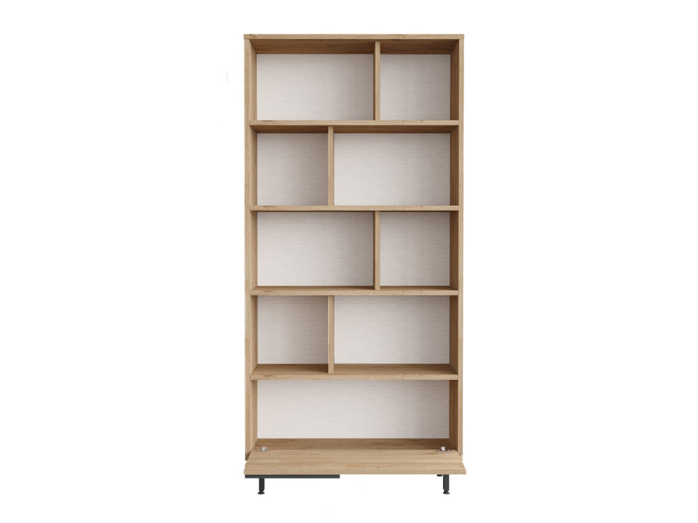 Bibliothèque en bois "Calvin" 83,9 x 29,5 x 175,6 cm - Noyer