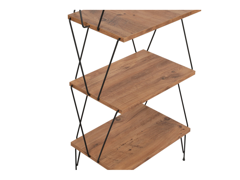 Bibliothèque en bois "Balaban" - 46 x 30 x 165 cm - Marron