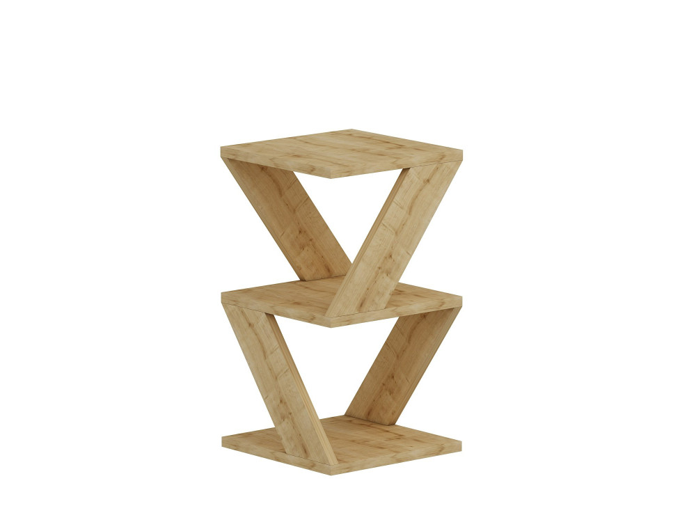 Table d'appoint en bois "Albeni" - 30 x 30 x 50 cm - Chêne Saphir
