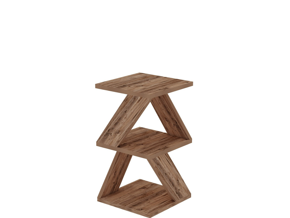 Table d'appoint en bois "Albeni" - 29 x 29 x 54 cm - Pin atlantique