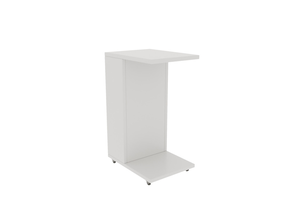 Table d'appoint en bois "Filinta" - 30 x 40 x 63 cm - Blanc