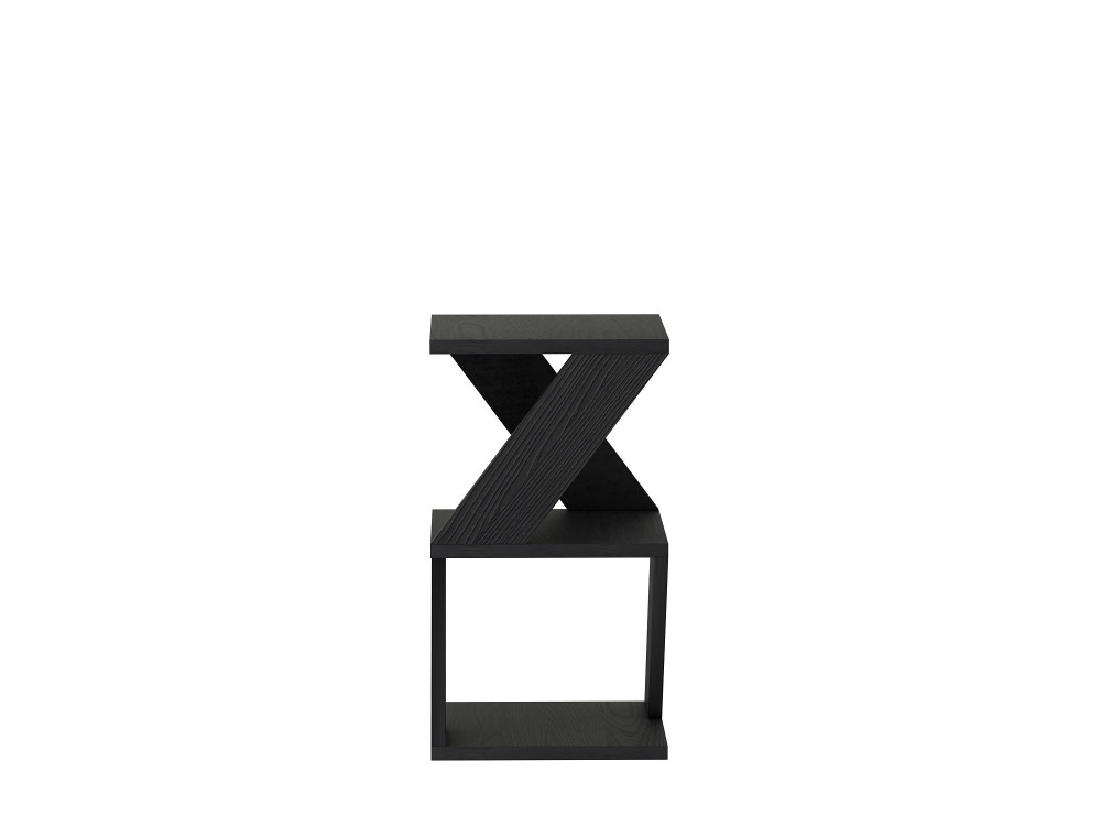 Table d'appoint en bois "Albeni" - 30 x 30 x 54 cm - Noir