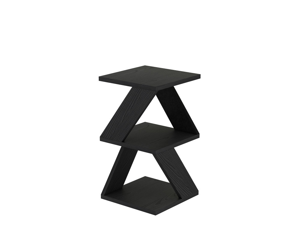 Table d'appoint en bois "Albeni" - 30 x 30 x 54 cm - Noir