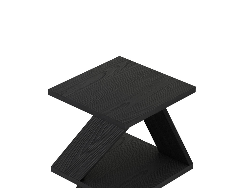 Table d'appoint en bois "Albeni" - 30 x 30 x 54 cm - Noir