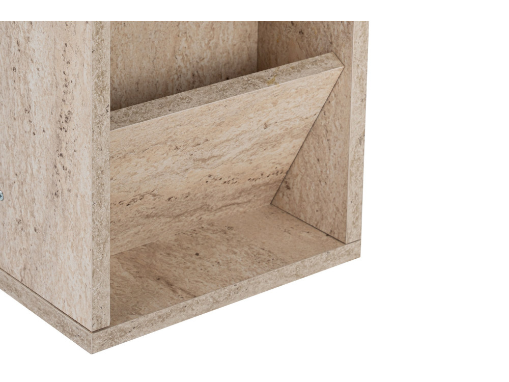 Table d'appoint en bois "Filinta" - 30 x 40 x 63 cm - Travertin