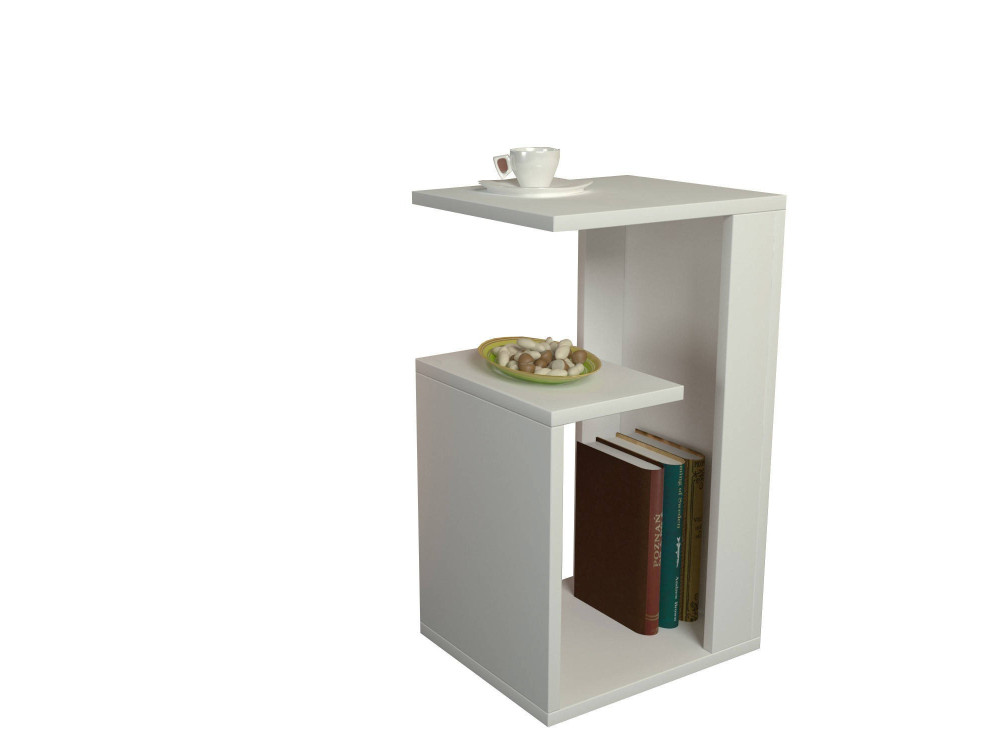 Table d'appoint en bois "Sister" - 35 x 29 x 60 cm - Blanc
