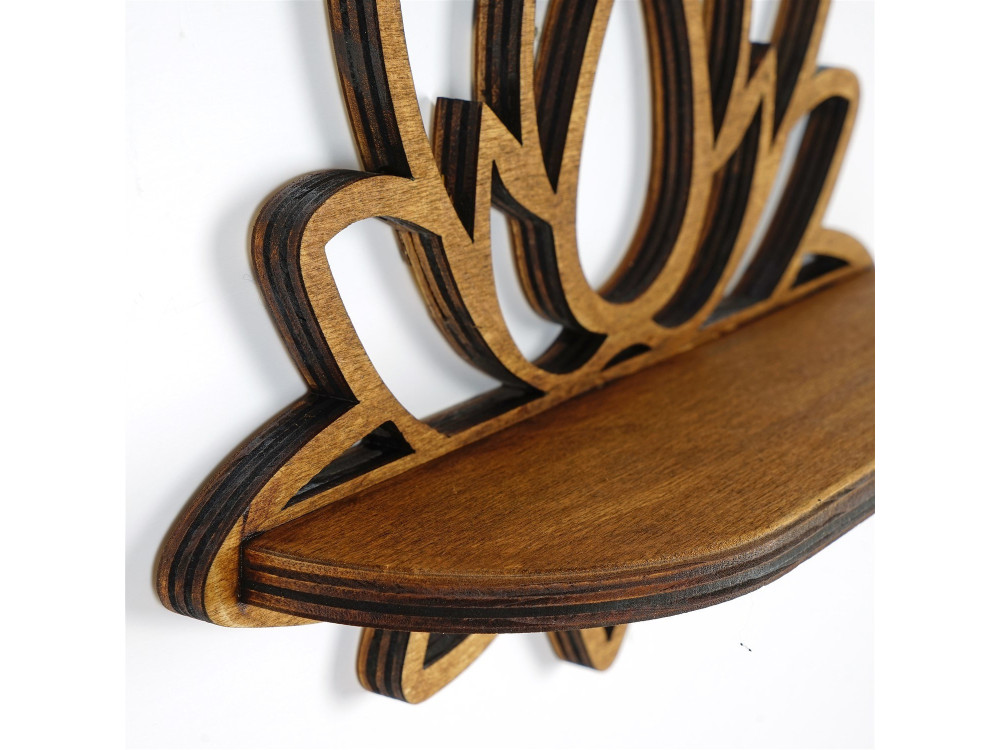 Étagère murale en bois "Raf264" - 33 x 10 x 26 cm - Noyer