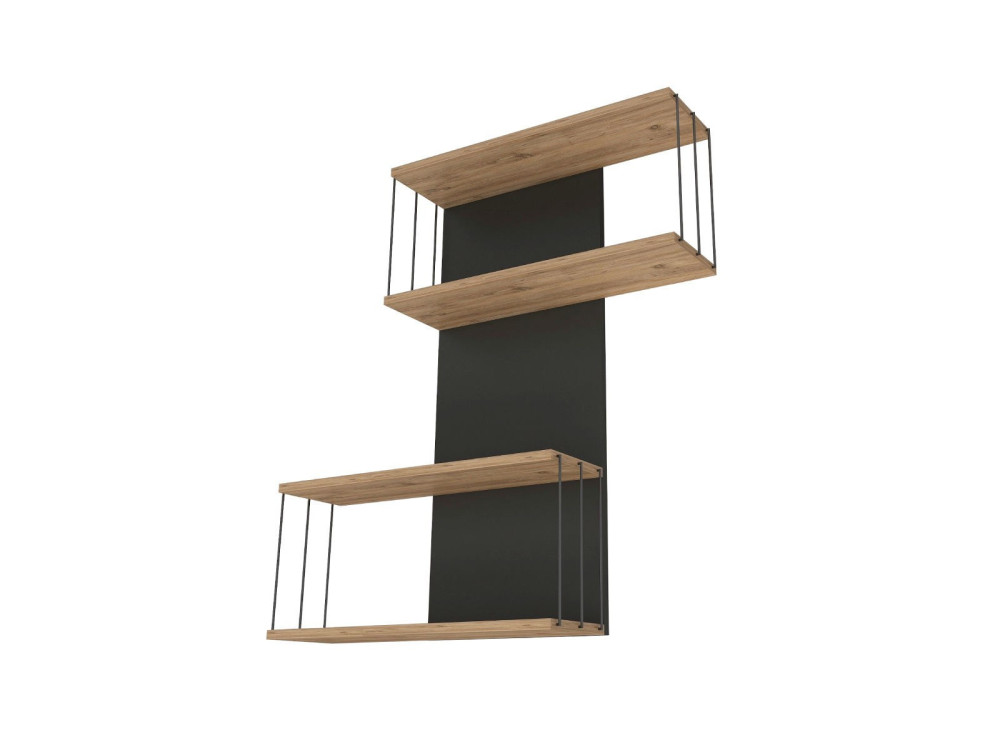 Étagère murale en bois "Destan" - 65 x 19 x 96 cm - Marron
