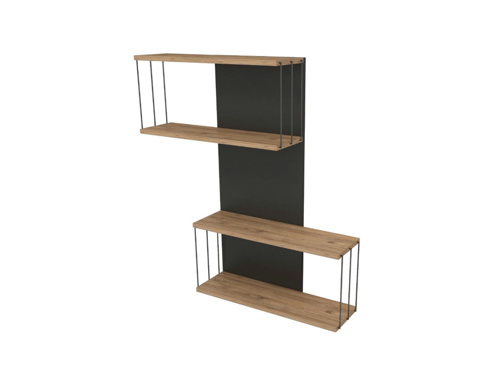 Étagère murale en bois "Destan" - 65 x 19 x 96 cm - Marron