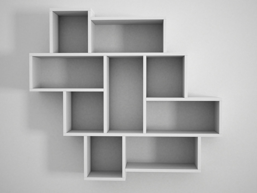 Étagère murale en bois "Parola" - 115 x 15 x 103 cm - Blanc