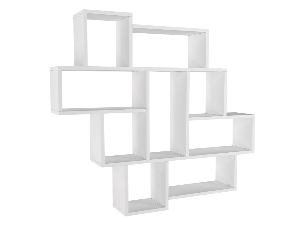 Étagère murale en bois "Parola" - 115 x 15 x 103 cm - Blanc