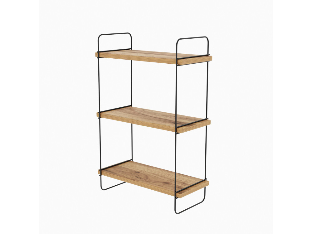 Étagère murale en bois "Pulalis" - 40 x 20 x 66 cm - Beige
