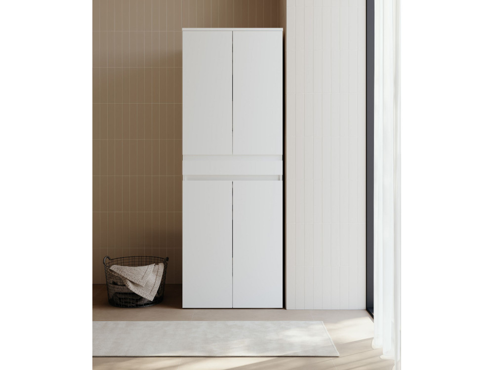 Meuble Machine à Laver "Neve 70" - 70 x 73 x 193 cm - Matte White
