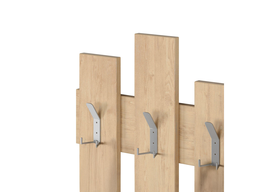 Porte manteau mural en bois "Wave" - 64 x 4 x 79 cm - Beige
