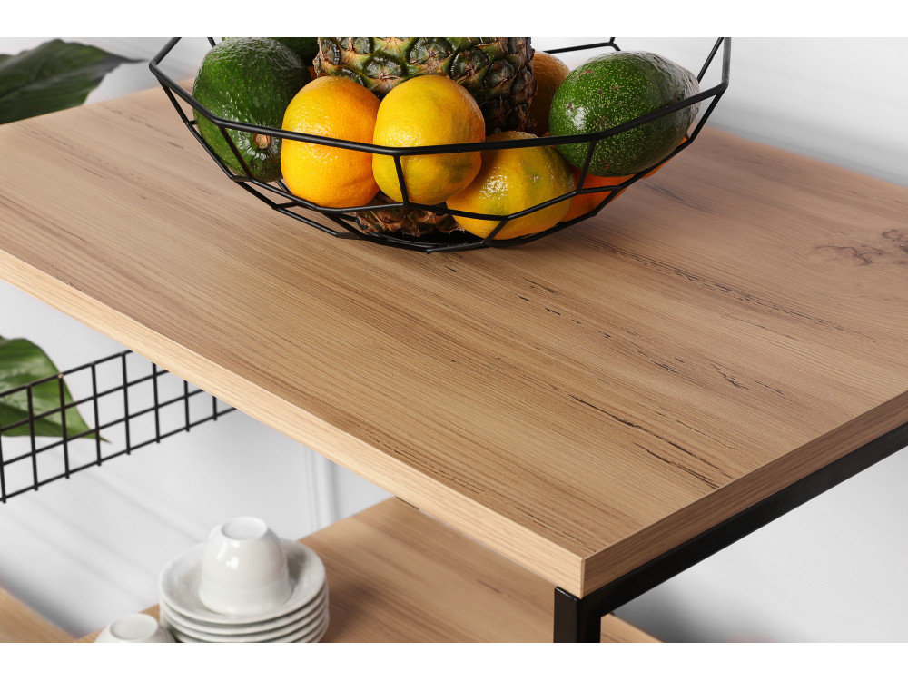 Meuble multi-usages en bois "Anemon" - 60 x 45 x 124 cm - Marron
