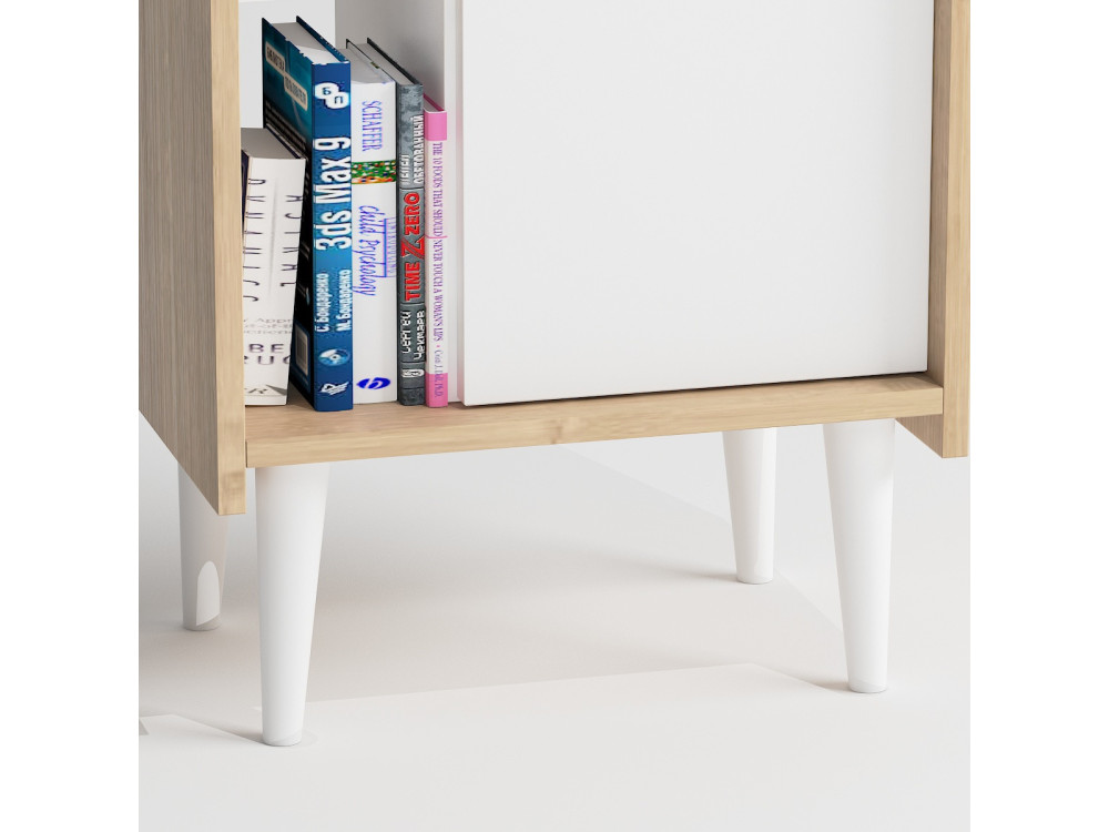 Meuble multi-usages en bois "Lagomood Ruby" - 50 x 30 x 140 cm - Blanc