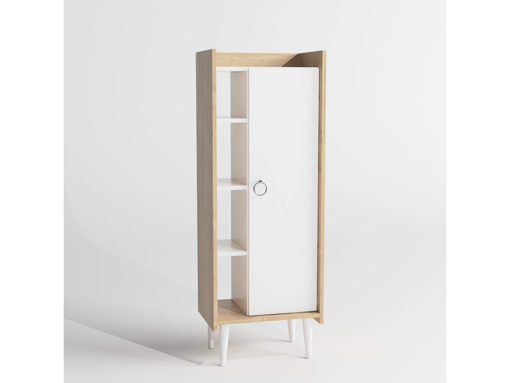 Meuble multi-usages en bois "Lagomood Ruby" - 50 x 30 x 140 cm - Blanc