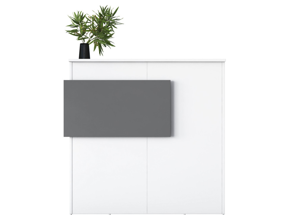 Table de réception en bois "Mona" - 110 x 40 x 110 cm - Blanc
