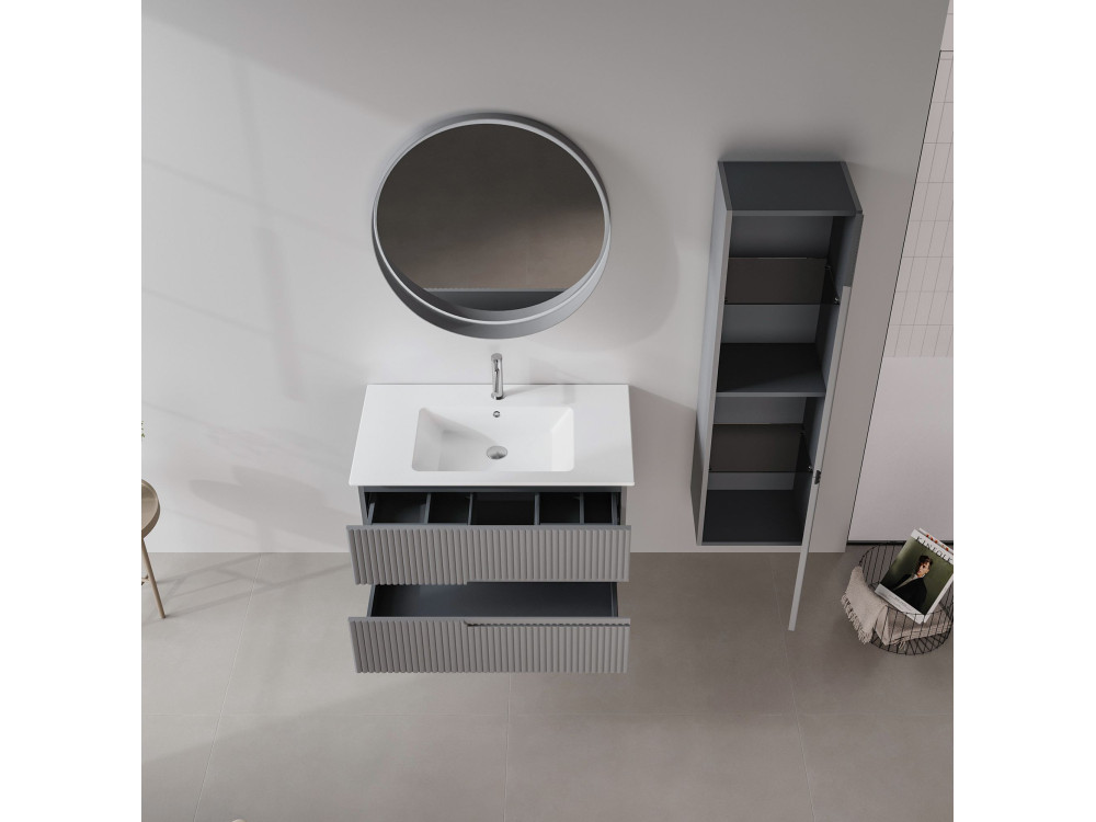 Meuble Vasque "Moonlight 90 v2" - 91 x 51 x 51 cm - Matte Grey