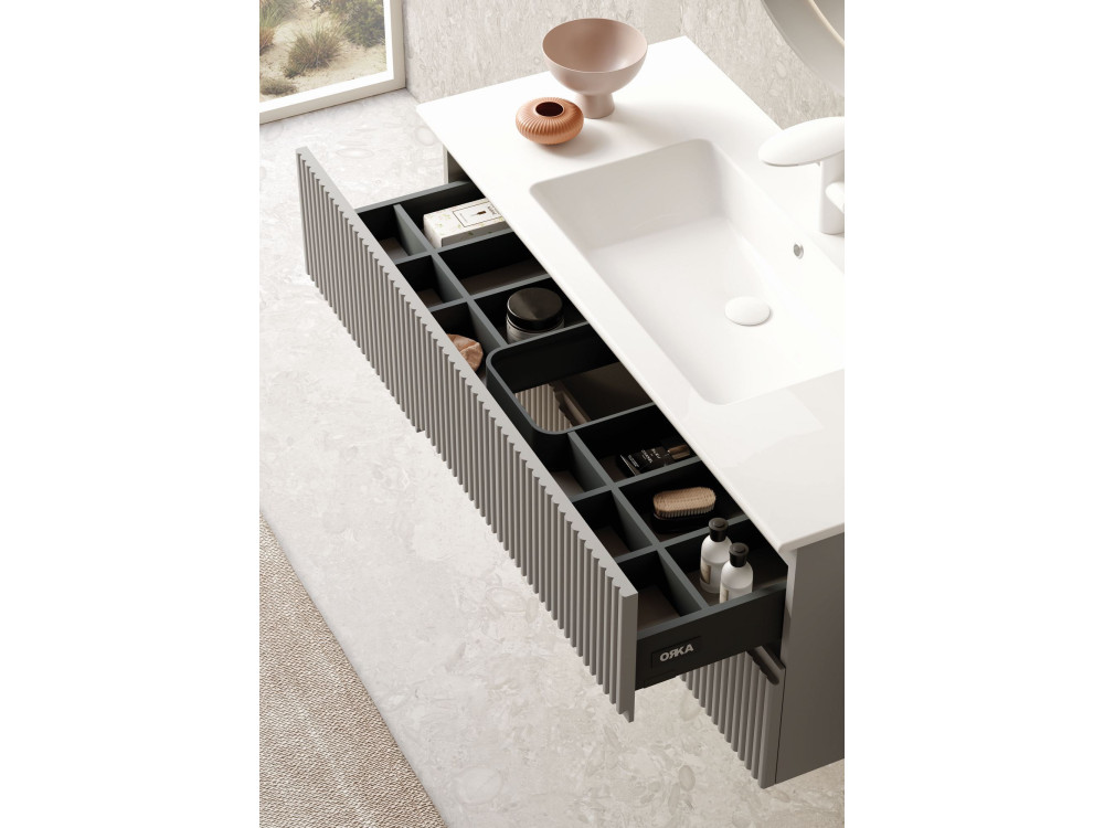 Meuble Vasque "Moonlight 120" - 121 x 51 x 51 cm - Matte Mink