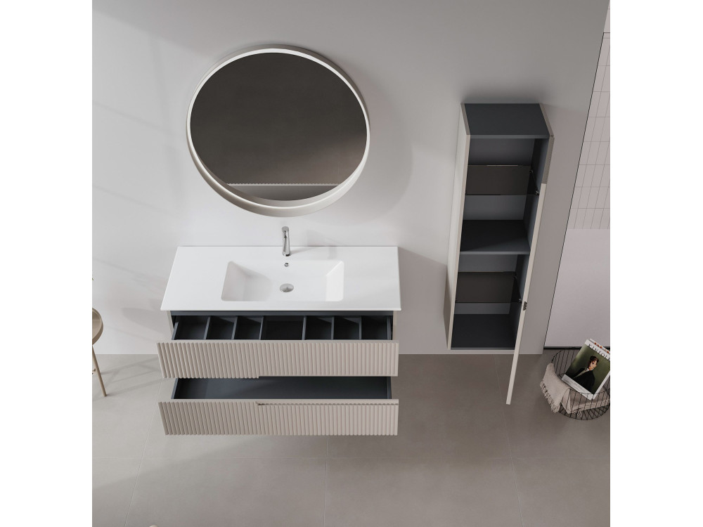 Meuble Vasque "Moonlight 120" - 121 x 51 x 51 cm - Matte Mink