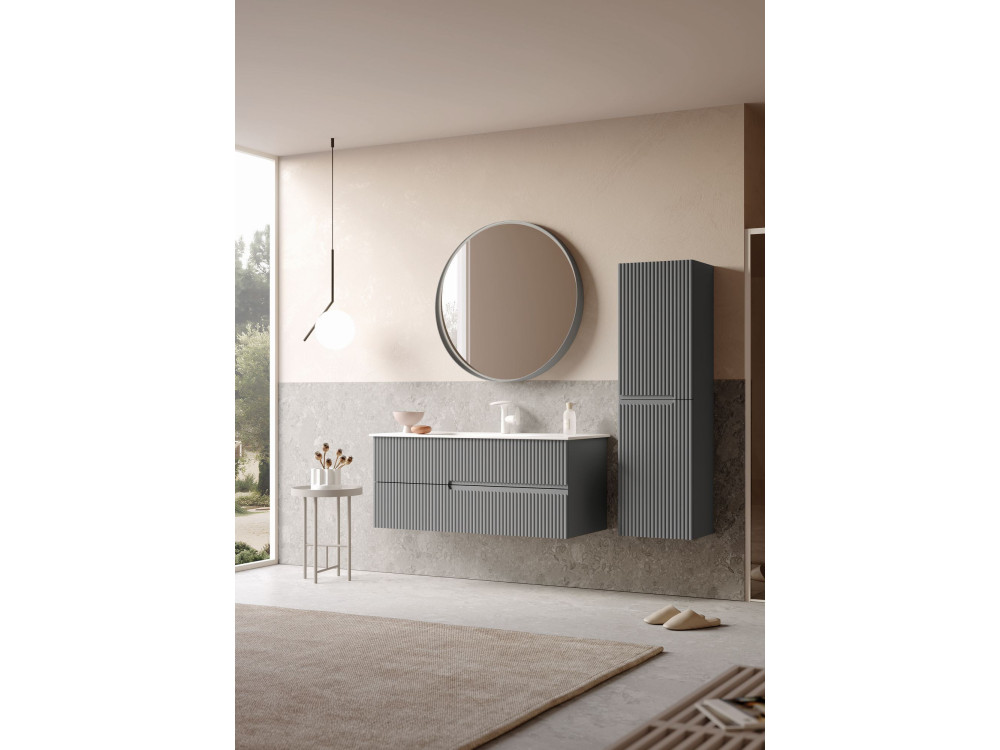 Meuble Vasque "Moonlight 120" - 121 x 51 x 51 cm - Matte Grey