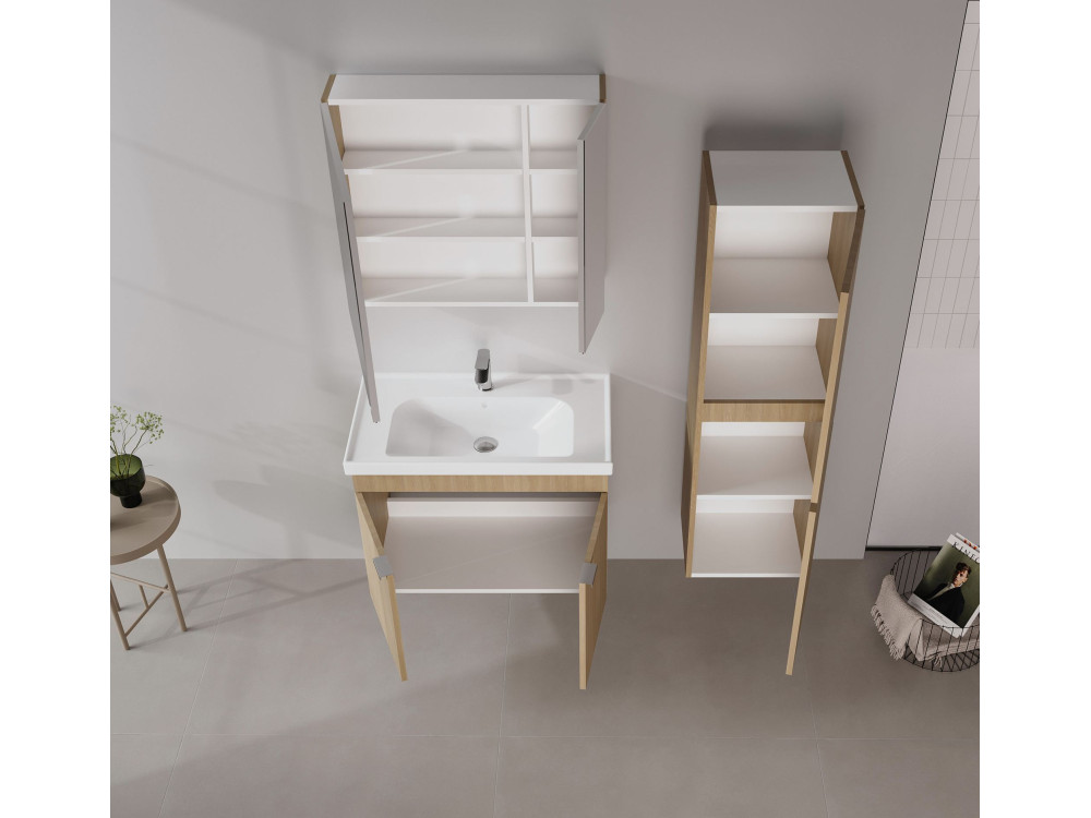 Meuble Vasque "Desna 80" - 80 x 45 x 58 cm - Sonomo Oak