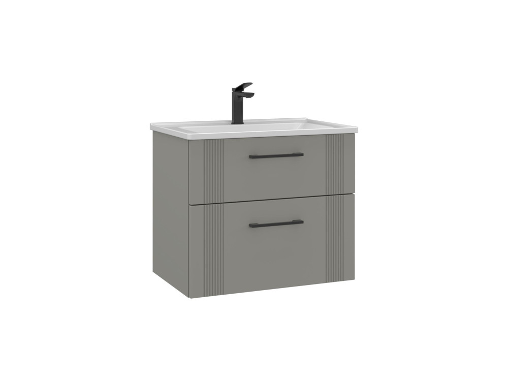 Meuble Vasque "Bari 65 v2" - 65 x 45 x 55 cm - Matte Cashmere