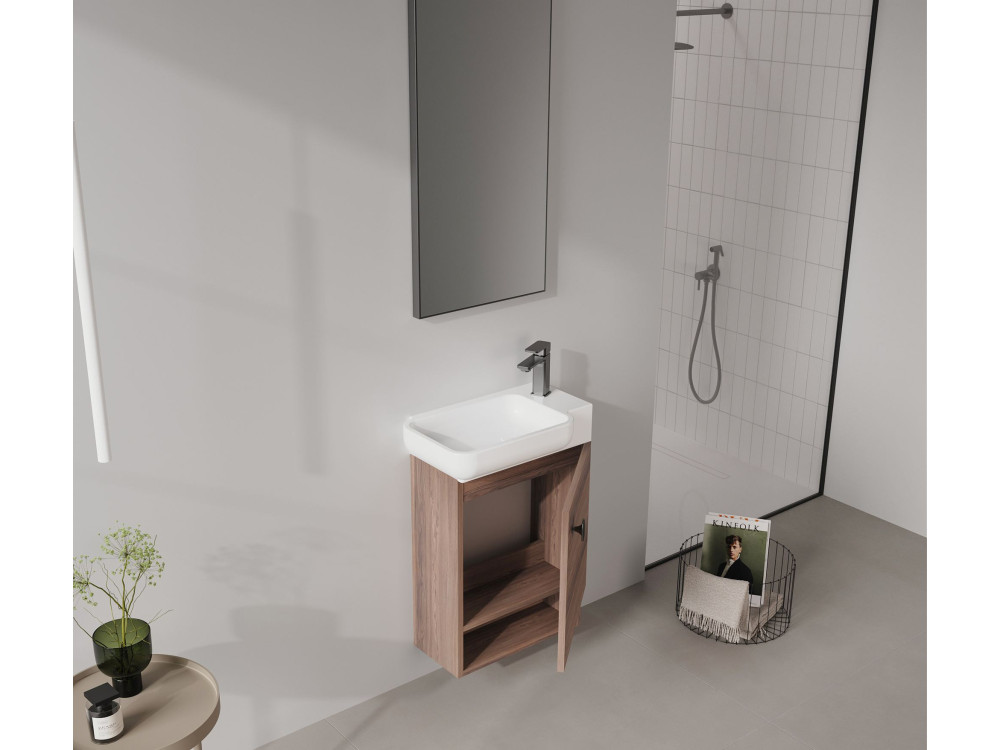 Meuble Vasque "Begonya 55" - 53 x 33 x 75 cm - Dark Walnut