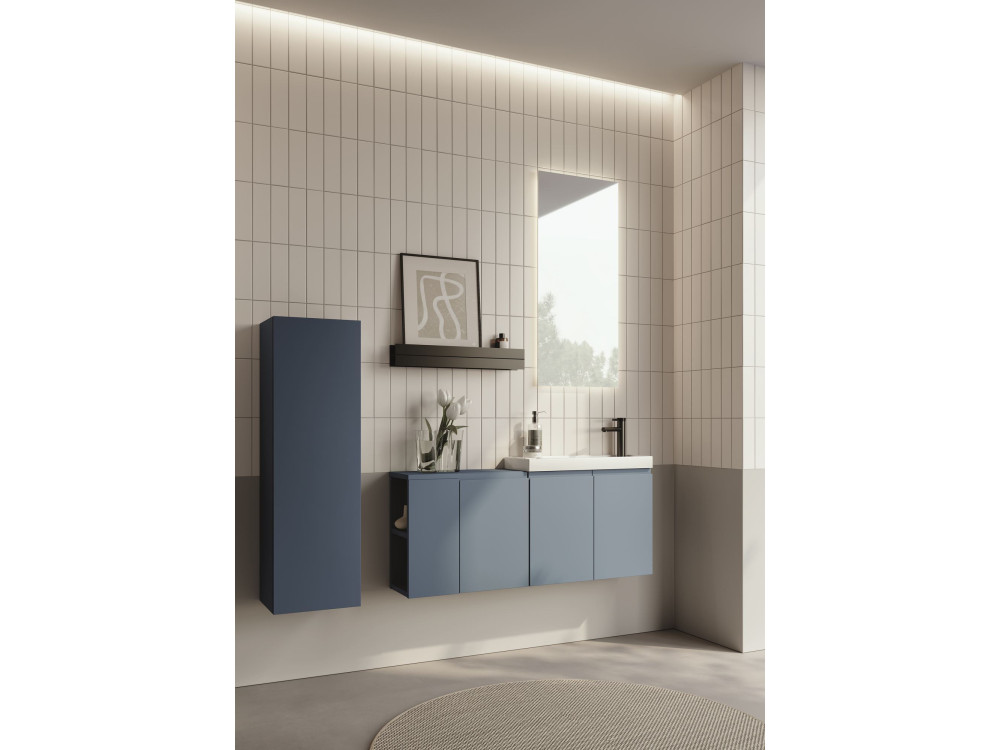 Meuble Vasque "Ferla 110" - 110 x 22 x 45 cm - Petrol Blue