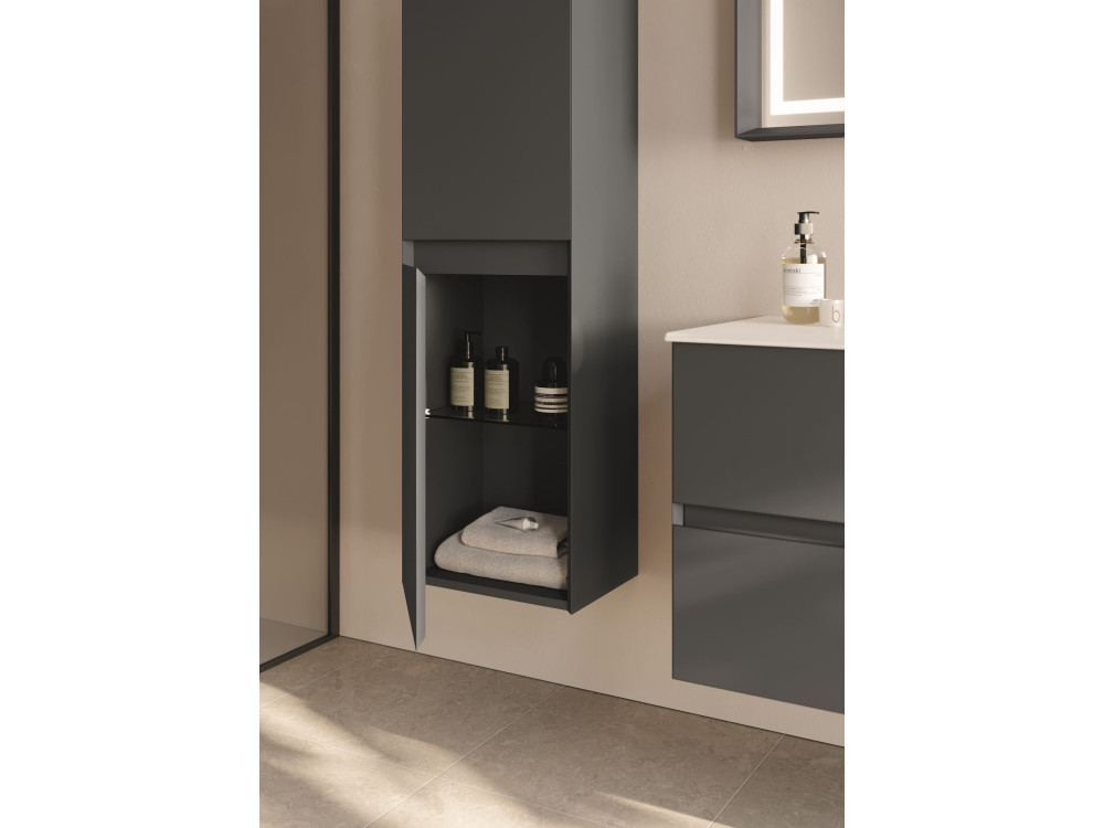 Armoire de Salle de Bain "Nest 40 v2" - 40 x 32 x 138 cm - Matte Anthracite