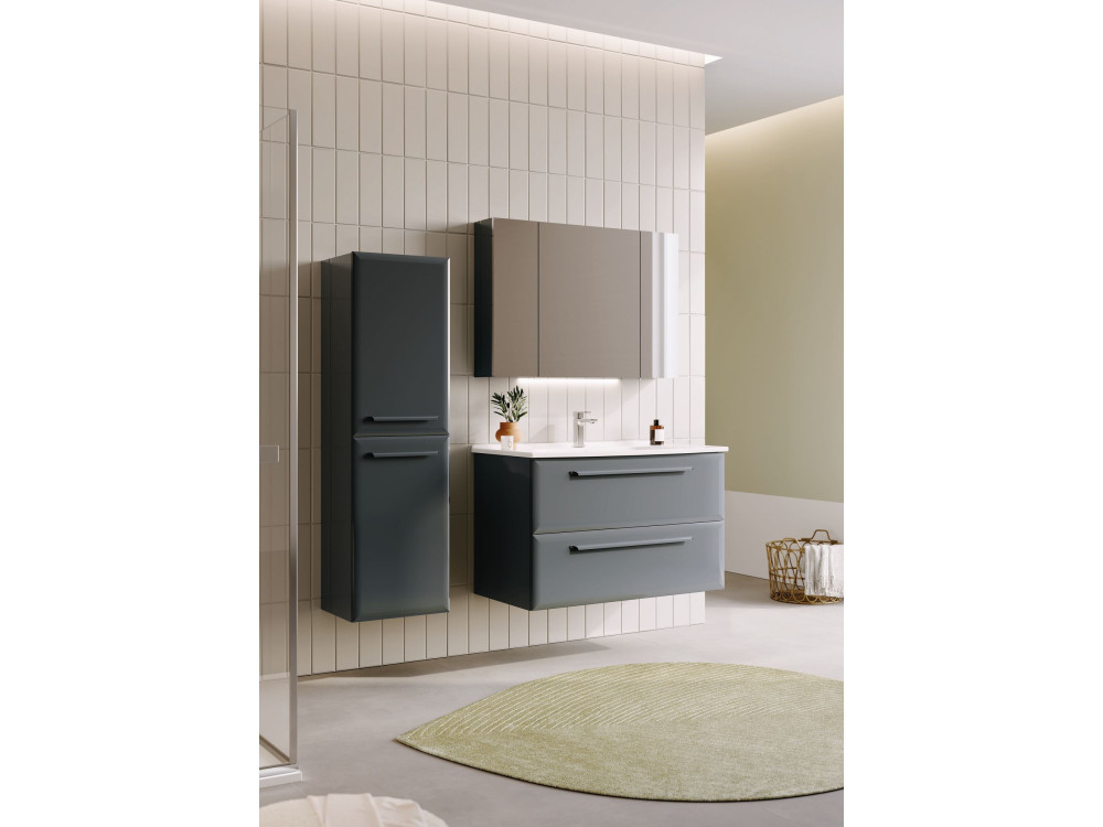 Armoire de Salle de Bain "Nuvola 40 v3" - 40 x 32 x 138 cm - Anthracite