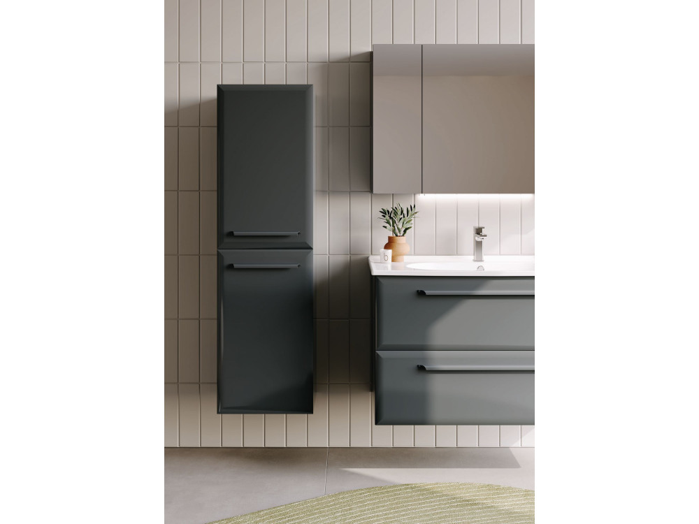 Armoire de Salle de Bain "Nuvola 40 v3" - 40 x 32 x 138 cm - Anthracite