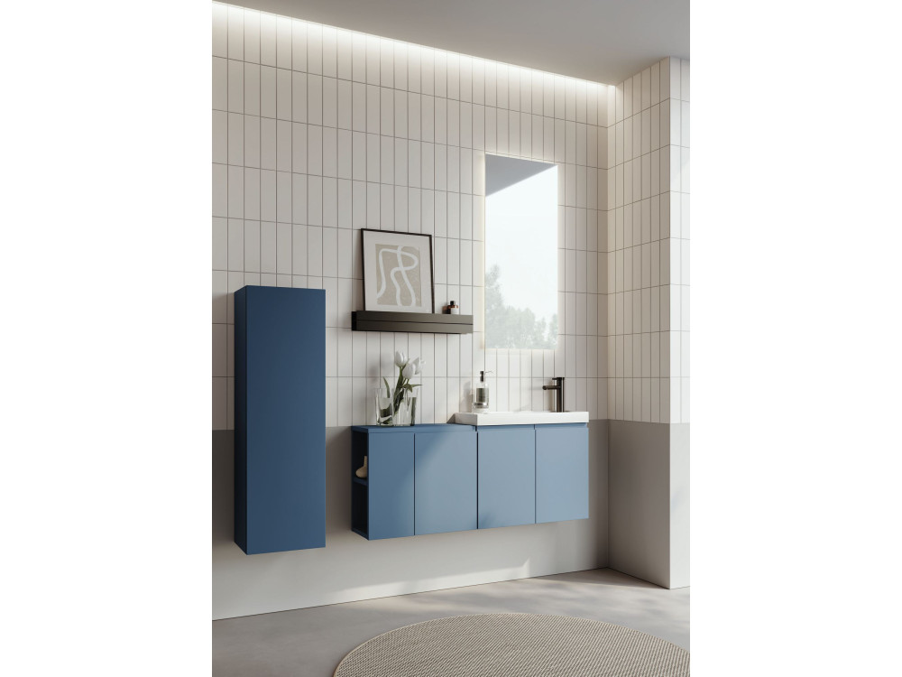 Armoire de Salle de Bain "Ferla 30" - 30 x 25 x 100 cm - Petrol Blue