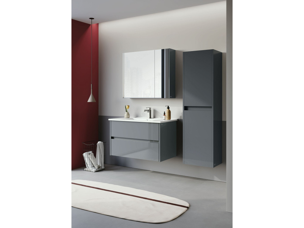 Armoire de Salle de Bain "Arno 40" - 40 x 27 x 138 cm - Anthracite