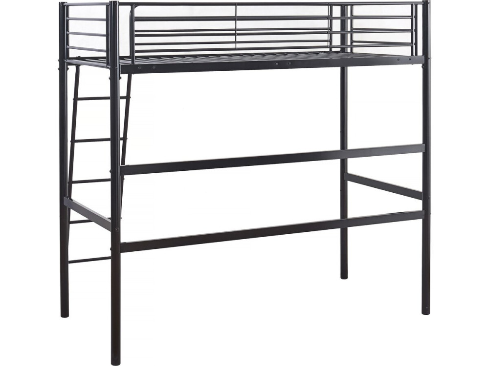 Lit mezzanine en métal "Alora" - 90 x 190 cm - Noir