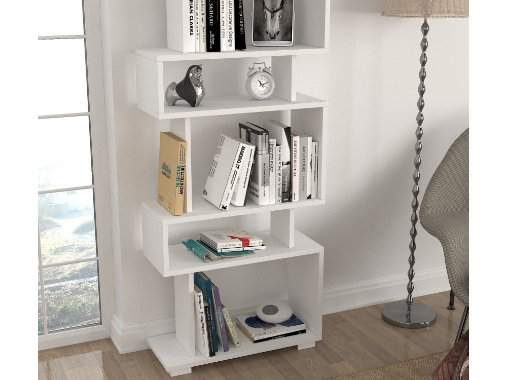 Bibliothèque en bois "Blok" - 60 x 19 x 165 cm - Blanc